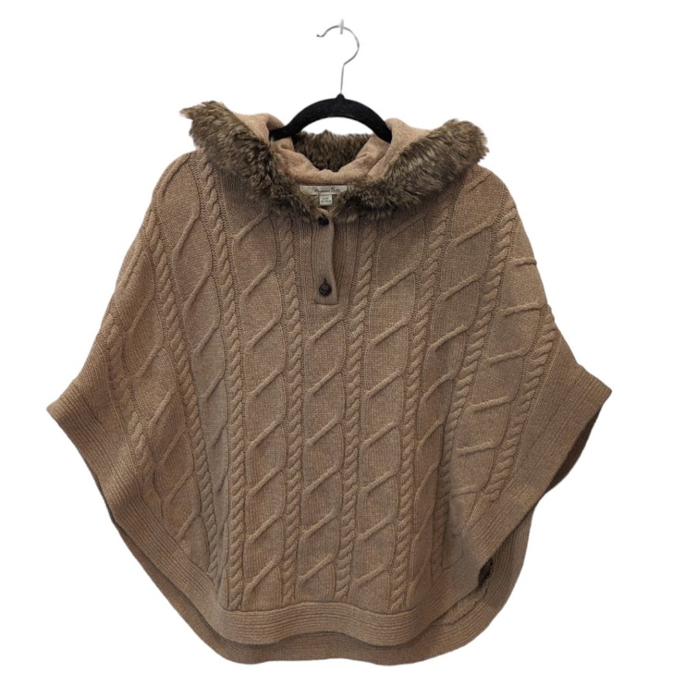 Massimo Dutti Hooded Knit Cape